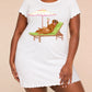 Golden Retriever Pink Beach Umbrella Cocktail Summer Nightdress (XS-5XL) OMFORT