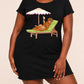 Golden Retriever Pink Beach Umbrella Cocktail Summer Nightdress (XS-5XL) OMFORT