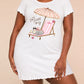 "Soft Plans Only" Cat Sunglasses Pink Striped Beach Chair Nightdress (XS-5XL) OMFORT