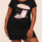 "Soft Plans Only" Cat Sunglasses Pink Striped Beach Chair Nightdress (XS-5XL) OMFORT