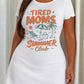 "Tired Moms Summer Club" Palm Tree Beach Letter Print Nightdress (XS-5XL) OMFORT