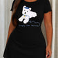 White Westie Dog "Simply the Bestie" Letter Print Nightdress  (XS-5XL) OMFORT