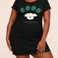 Green Cartoon Puppy "Human Best Friend" Letter Nightdress  (XS-5XL) OMFORT