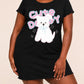 Pink Bow Fluffy Puppy "Cute Doggy" Letter Print Nightdress  (XS-5XL) OMFORT
