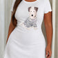 Striped Sweater Wirehaired Terrier Watercolor Nightdress  (XS-5XL) OMFORT