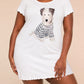 Striped Sweater Wirehaired Terrier Watercolor Nightdress  (XS-5XL) OMFORT
