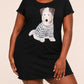 Striped Sweater Wirehaired Terrier Watercolor Nightdress  (XS-5XL) OMFORT