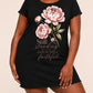 Still Standing God Is Faithful Pink Peony Script Nightdress (XS-5XL) OMFORT