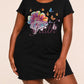 Colorful Flower Butterfly Faith Cursive Print Nightdress (XS-5XL) OMFORT