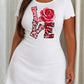 Pink Leopard LOVE Red Rose Print Nightdress (XS-5XL) OMFORT