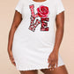 Pink Leopard LOVE Red Rose Print Nightdress (XS-5XL) OMFORT