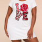 Pink Leopard LOVE Red Rose Print Nightdress (XS-5XL) OMFORT
