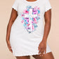 Pink Blue Floral Cross Faith Watercolor Print Nightdress (XS-5XL) OMFORT