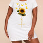 Sunflower Butterfly Faith Cross Script Nightdress (XS-5XL) OMFORT