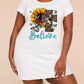 Leopard Cow Print Cross Sunflower Believe Nightdress (XS-5XL) OMFORT
