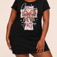 Leopard Bow Cross "God Is Good All The Time" Nightdress (XS-5XL) OMFORT