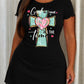 Mint Green Cross Pink Heart God Is Good Print Nightdress (XS-5XL) OMFORT