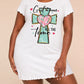 Mint Green Cross Pink Heart God Is Good Print Nightdress (XS-5XL) OMFORT