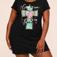 Mint Green Cross Pink Heart God Is Good Print Nightdress (XS-5XL) OMFORT