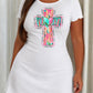 Colorful Glitter Cross MAMA Positive Word Print Nightdress (XS-5XL) OMFORT