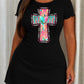 Colorful Glitter Cross MAMA Positive Word Print Nightdress (XS-5XL) OMFORT