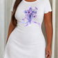 Purple Ribbon Floral Cross Watercolor Nightdress (XS-5XL) OMFORT