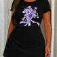 Purple Ribbon Floral Cross Watercolor Nightdress (XS-5XL) OMFORT