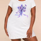 Purple Ribbon Floral Cross Watercolor Nightdress (XS-5XL) OMFORT