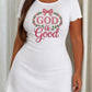 Rose Wreath Bow Embroidery Style God Is Good Nightdress (XS-5XL) OMFORT