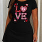 Rhinestone Crochet LOVE Heart Print Ruffle Nightdress (XS-5XL) OMFORT