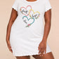 Faith Hope Love Intertwined Color Heart Floral Embroidery Style Nightdress (XS-5XL) OMFORT