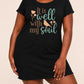 "It Is Well With My Soul" Bird Tulip Script Embroidery Nightdress (XS-5XL) OMFORT