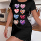 8 Pack Multi Color Floral Heart Watercolor Print Lounge Nightgown (XS-5XL) OMFORT