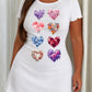 8 Pack Multi Color Floral Heart Watercolor Print Lounge Nightgown (XS-5XL) OMFORT