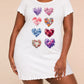 8 Pack Multi Color Floral Heart Watercolor Print Lounge Nightgown (XS-5XL) OMFORT