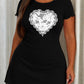 Black Vintage Lace Butterfly Heart Ruffle Sleeve Sleep Dress (XS-5XL) OMFORT