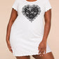 Black Vintage Lace Butterfly Heart Ruffle Sleeve Sleep Dress (XS-5XL) OMFORT