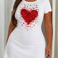 Red Confetti Glitter Falling Heart Sequins Effect Nightdress (XS-5XL) OMFORT
