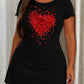 Red Confetti Glitter Falling Heart Sequins Effect Nightdress (XS-5XL) OMFORT