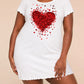 Red Confetti Glitter Falling Heart Sequins Effect Nightdress (XS-5XL) OMFORT
