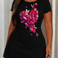 Pink Red Butterfly Heart Floral Art Print Sleep Dress (XS-5XL) OMFORT