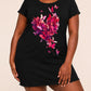 Pink Red Butterfly Heart Floral Art Print Sleep Dress (XS-5XL) OMFORT