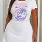 Beach Vibes Only Purple Flamingo Palm Tree Summer Nightgown (XS-5XL) OMFORT