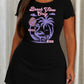 Beach Vibes Only Purple Flamingo Palm Tree Summer Nightgown (XS-5XL) OMFORT