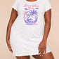 Beach Vibes Only Purple Flamingo Palm Tree Summer Nightgown (XS-5XL) OMFORT