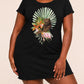 Jungle Leopard Palm Orchid Tropical Floral Nightdress (XS-5XL) OMFORT