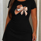 Cowgirl Hat Cow Print Bow Rhinestone Effect Print Nightdress (XS-5XL) OMFORT