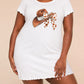 Cowgirl Hat Cow Print Bow Rhinestone Effect Print Nightdress (XS-5XL) OMFORT