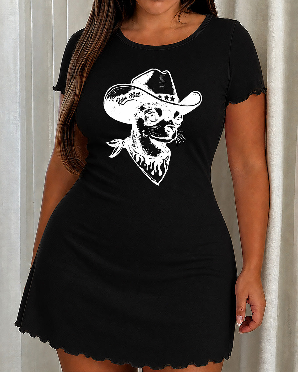Western Chihuahua Cowboy Hat Bandana Vintage Nightgown (XS-5XL) OMFORT