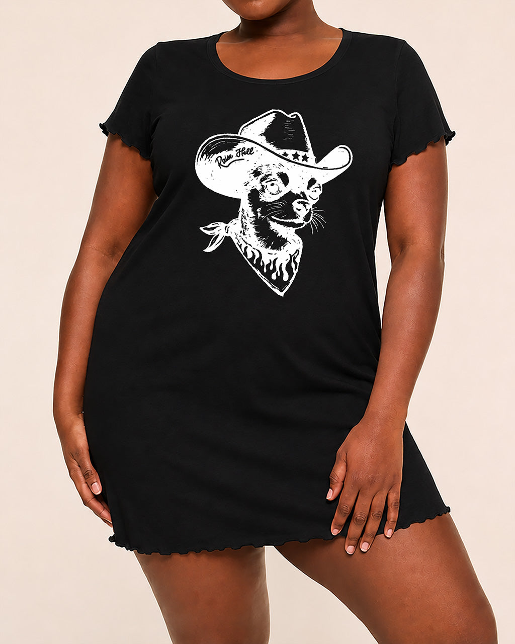 Western Chihuahua Cowboy Hat Bandana Vintage Nightgown (XS-5XL) OMFORT